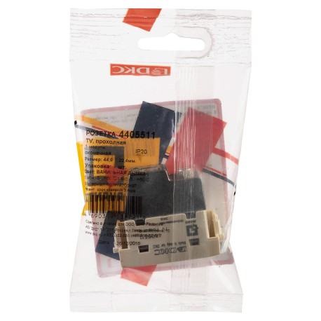 4405511 | Розетка TV проходная модульная, "Avanti", "Ванильная дымка", 1 модуль-4