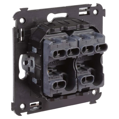 4402114 | Переключатель двухклавишный в стену, "Avanti", "Черный квадрат"-3