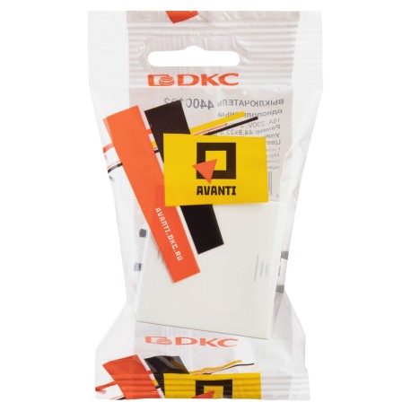 4400102 | Выключатель одноклавишный модульный, "Avanti", "Белое облако", 2 модуля-4