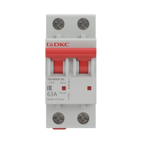MD63P-263 | Выключатель нагрузки модульный YON MD63P 2P 63А-1