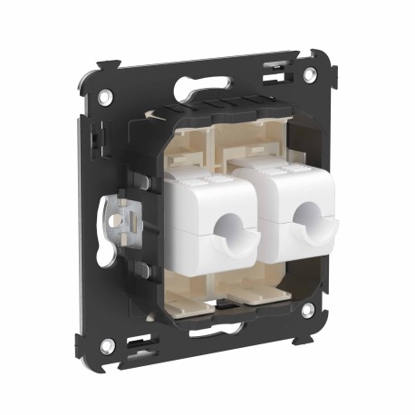 4405674 | Компьютерная розетка RJ-45 без шторки в стену, кат.6А двойная, "Avanti", "Ванильная дымка"-2