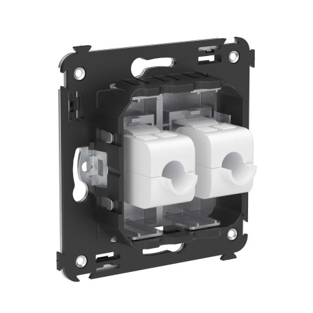 4404664 | Компьютерная розетка RJ-45 без шторки в стену, кат.5е двойная, "Avanti", "Закаленная сталь"-2