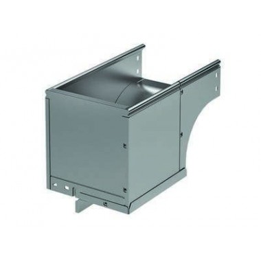 37012INOX | Угол CDSD 90 вертикальный внеш. переходник прав. осн.100 H100, нержавеющее