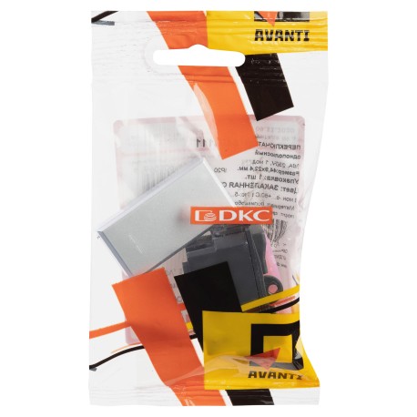 4404111 | Переключатель модульный, "Avanti", "Закаленная сталь", 1 модуль-4