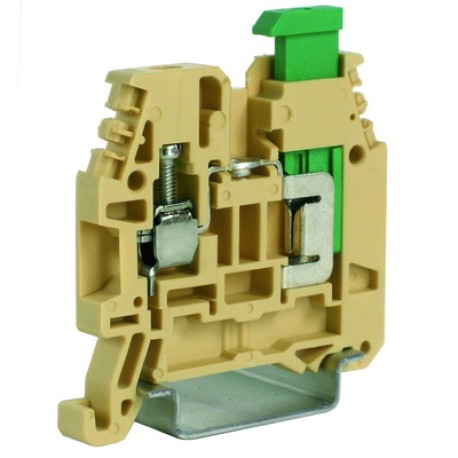 ZNC200 | Проходной зажим винт (4 кв. мм) - прорезание изоляции (1,5 кв. мм) Бежевый