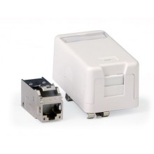 Инф розетка на DIN рейку CAT6A Keystone