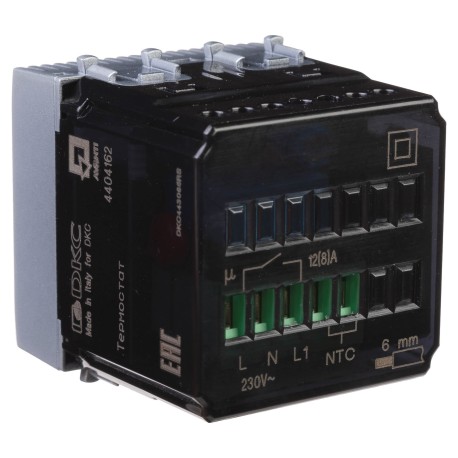 4404162 | Термостат модульный для теплых полов,  "Avanti", "Закаленная сталь", 2 модуля-3