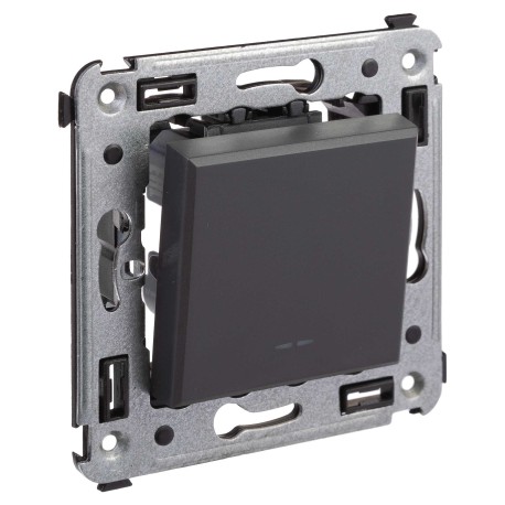 4412103 | Выключатель одноклавишный в стену, Avanti, Черный матовый-1