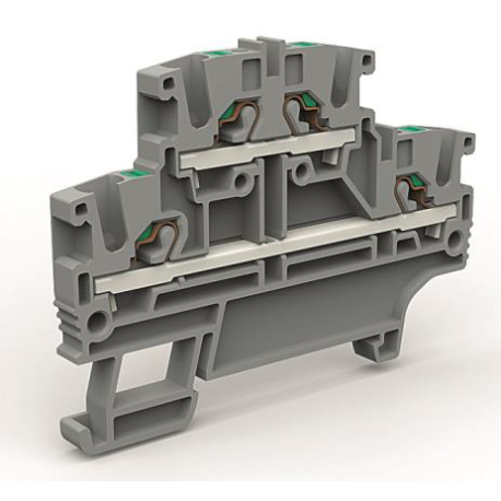 ZEFD200GR | Двухуровневая клемма на 2,5 кв.мм