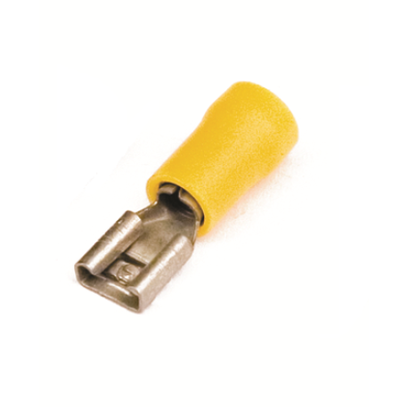 2C09P | Наконечник плоский с изолир.фланцем (розетка) 2,5-6 кв.мм 9,9х1,1 мм (РПИ-М)