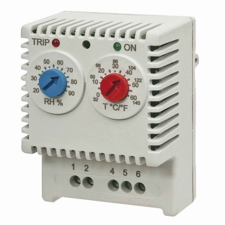 R5ETUH22 | Гигротермостат электронный T: 10-50°C, rH: 30-90%, 230V