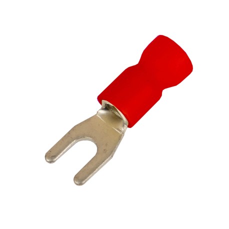 2A135P-EE-PVC | Наконечник вилочный с изолир.фланцем ПВХ, легкий ввод жилы, 0,25-1,5 кв.мм М3,5 (д.3,7 мм) (НВИ)