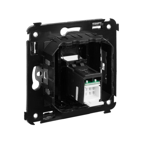 4402293 | Компьютерная розетка RJ-45 в стену, кат.6 одинарная,Avanti, Черный квадрат-3