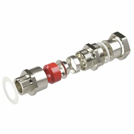 KAEC3MHK | Взрывозащищенный универсальный кабельный ввод серии КАЕС для бронированного и небронированного кабеля М25х1,5 d:11,8-18мм. Присоединительная резьба М25х1,5. Никелированная латунь IP66/IP68-1