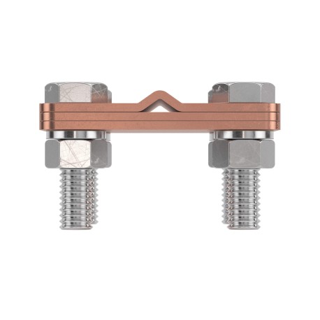 NG3102CU | Соединитель пруток-полоса с разделительной пластиной, 57х57 мм, мед-1