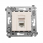 Компьютерная розетка RJ-45 в стену, кат.5e одинарная, "Avanti","Ванильная дымка"