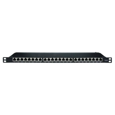 RN6PPF2405 | Патч-панель 19", 0.5 U,CAT6, 24 порта RJ45, экранированная