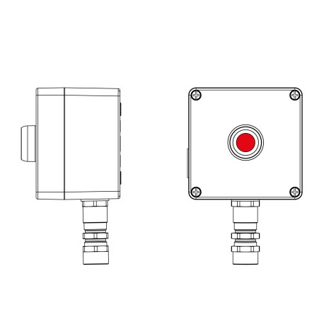 2201.121.22.11G | Взрывозащищенный пост управления из алюминия CPE-A-12-(1xP1G(11))-1xKA2MHK(C)1Ex d e IIC Т5 Gb / Ex tb IIIC T95°C Db IP66