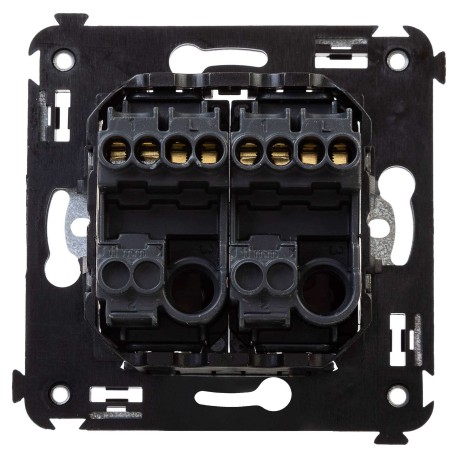 4412104 | Выключатель двухклавишный в стену, Avanti, Черный матовый-2