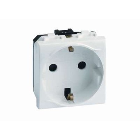 76482R5 | Электрическая розетка, с заземлением, со шторками, красная, 2 мод.