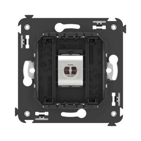 4412793 | Компьютерная розетка RJ-45 без шторки в стену, кат.6 одинарная экранированная, "Avanti", "Черный матовый"-3