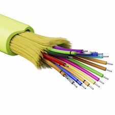 Кабель волоконно-оптический, распределительный, арамидные упрочняющие нити, для внутренней прокладки, нг(А)-HF, 16 ОВ, категория OM5 (G.651.1) плотный буфер, 0,4 кН, барабан 2000 м