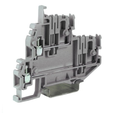 ZVP500GR | Клеммный зажим. Двухуровневый. Со штыревыми контактами. Тип VPD.2/GR. Серый. 2,5 кв.мм.