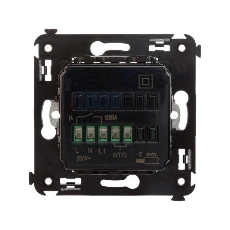 4402163 | Термостат для теплых полов в стену, Avanti, Черный квадрат-2