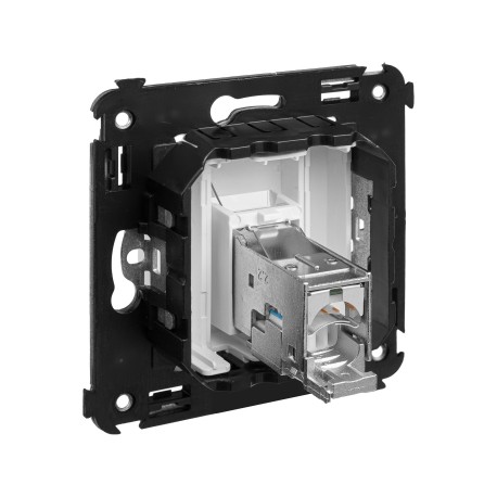 4400393 | Компьютерная розетка RJ-45 в стену, кат.6 одинарная экранированная, Avanti, Белое облако-3