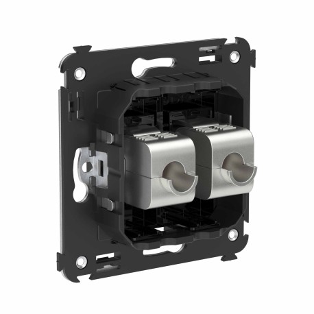 4402794 | Компьютерная розетка RJ-45 без шторки в стену, кат.6 двойная экранированная, "Avanti", "Черный квадрат"-2