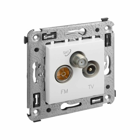 4400533 | Розетка TV-FM-SAT в стену, Avanti, Белое облако-1
