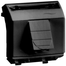 Ком.роз. RJ45 кат.6A (8P8C, Hyperline, Dual IDC: 110&Krone) Brava, черн., 2мод