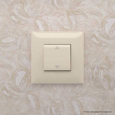4405103 | Выключатель одноклавишный в стену, "Avanti", "Ванильная дымка"-5