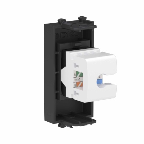 4412691 | Компьютерная розетка RJ-45 без шторки модульная ,кат.6, "Avanti", "Черный матовый", 1 модуль-2