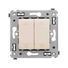 Инвертор двухклавишный в стену, Avanti, Ванильная дымка