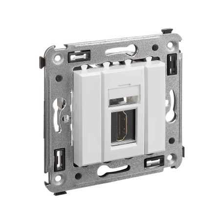 4400253 | HDMI розетка одинарная в стену, тип А-А, Avanti, Белое облако-1