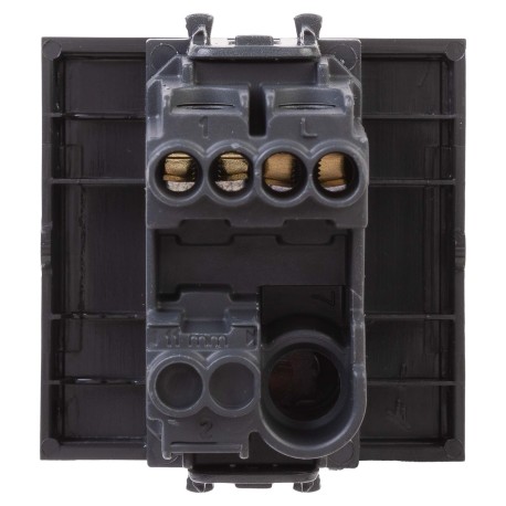 4412102 | Выключатель одноклавишный модульный, Avanti, Черный матовый, 2 модуля-2