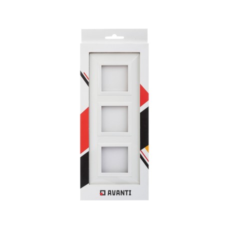 4400856 | Рамка из металла, "Avanti", белая, 6 модулей-4