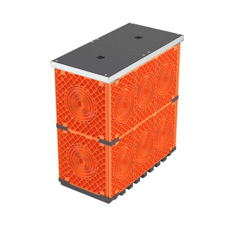 270375V0 | Колодец пластиковый для кабельной канализации с крышками, F0,750х375х750