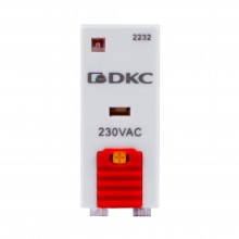 Реле миниатюрное промышленное, 1CO, ком. ток 12А, AgSnO, напряжение230V AC, опция: тест-кнопка+светодиод