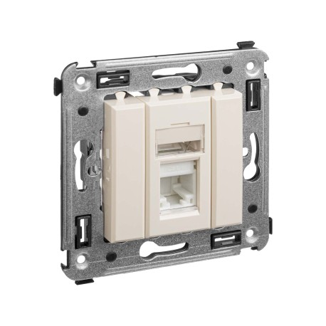 4405373 | Компьютерная розетка RJ-45 в стену, кат.6А одинарная, Avanti, Ванильная дымка-1