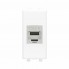 4400791 | Компьютерная розетка RJ-45 без шторки модульная, кат.6 экранированная, "Avanti", "Белое облако", 1 модуль