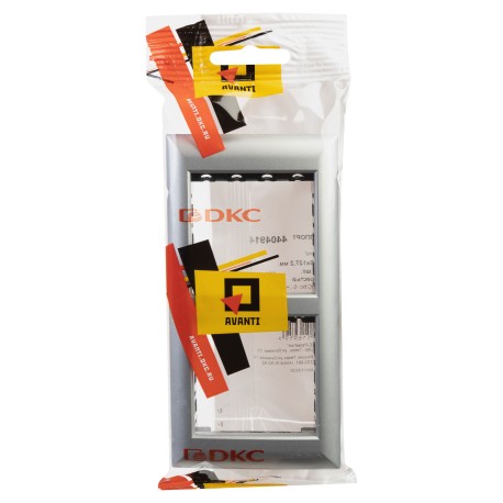 4404914 | Рамка-суппорт "Avanti" для "In-liner Front",  серебристый металлик, 4модуля-4