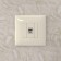 4405763 | Компьютерная розетка RJ-45 без шторки в стену, кат.5e одинарная экранированная, "Avanti", "Ванильная дымка"