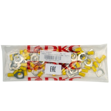 2C12P | Наконечник с отверстием под винт и изолир.фланцем 2,5-6 кв.мм 12,2 мм (НКИ)-2