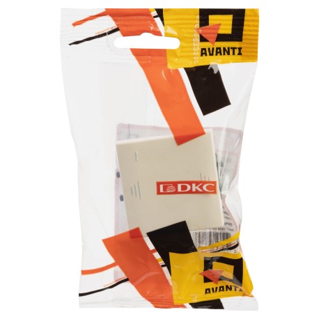 4405102 | Выключатель одноклавишный модульный, "Avanti", "Ванильная дымка", 2 модуля-4