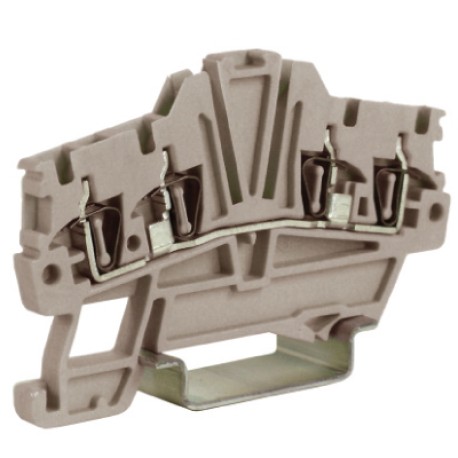 ZHM420GR | HMM.1/2+2GR, проходной зажим 1,5 кв.мм серый 2 ввод/2 вывода