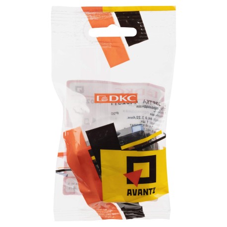 4402511 | Розетка TV проходная модульная, "Avanti", "Черный квадрат", 1 модуль-4