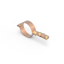 Хомут на металлические трубы, D20-80, медь