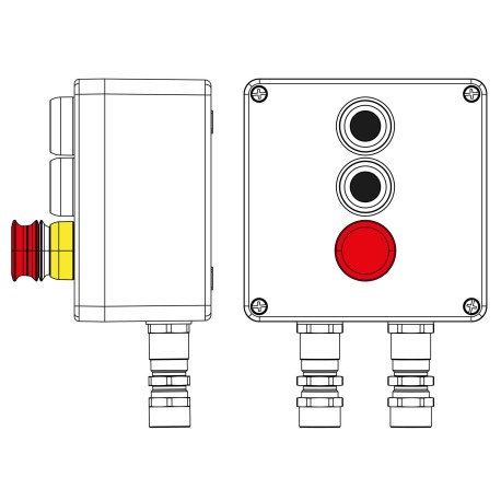 2231.051.22.11H | Взрывозащищенный пост управления из полиэстера CPE-P-05-(2xP1B(11)-1xP3E(11))-2xKA2MHK(C)1Ex d e IIC Т5 Gb / Ex tb IIIC T95°C Db IP66/КЗ